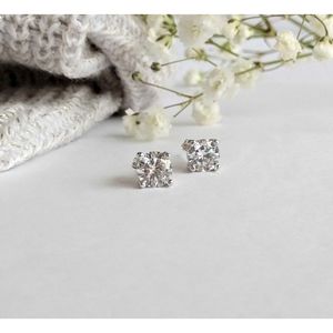NWOT S925 Sterling Silver CZ Stud Earrings